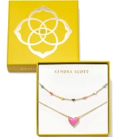 Kendra Scott Ari Haven Enamel Heart Necklace Gift Set