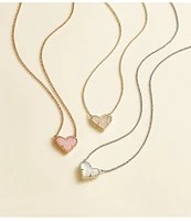 Kendra Scott Ari Drusy Heart Short Pendant Necklace