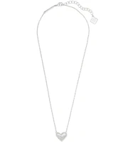 Kendra Scott Ari Heart Silver Short Pendant Necklace