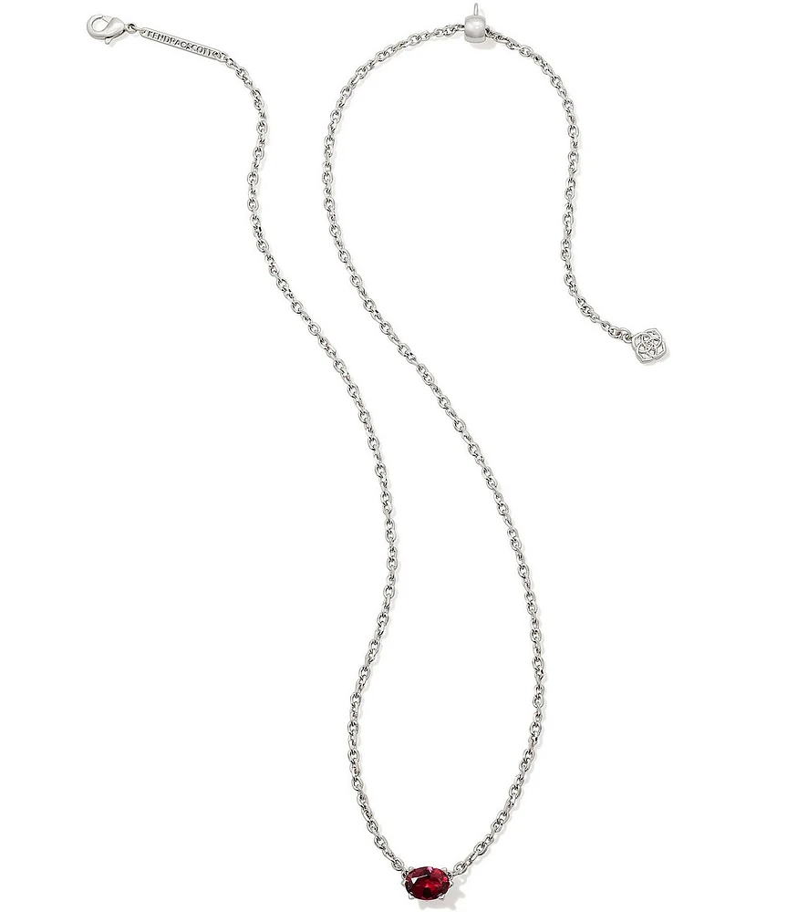 Kendra Scott Cailin Crystal Silver Short Pendant Necklace