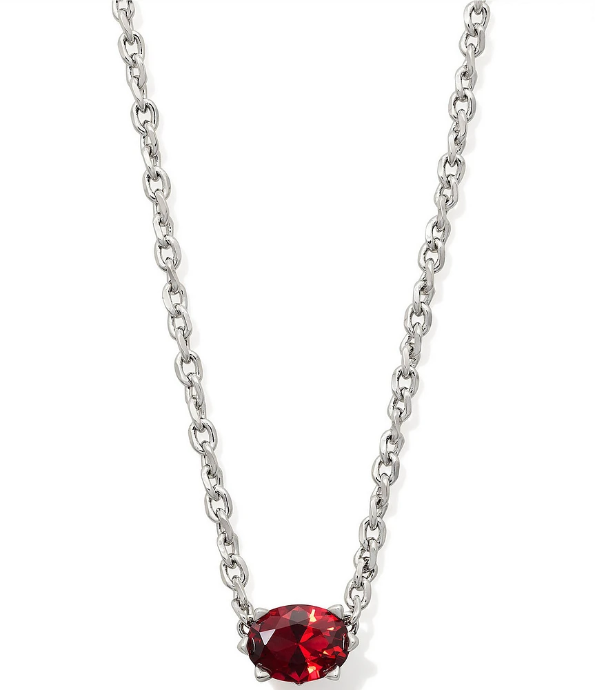 Kendra Scott Cailin Crystal Silver Short Pendant Necklace