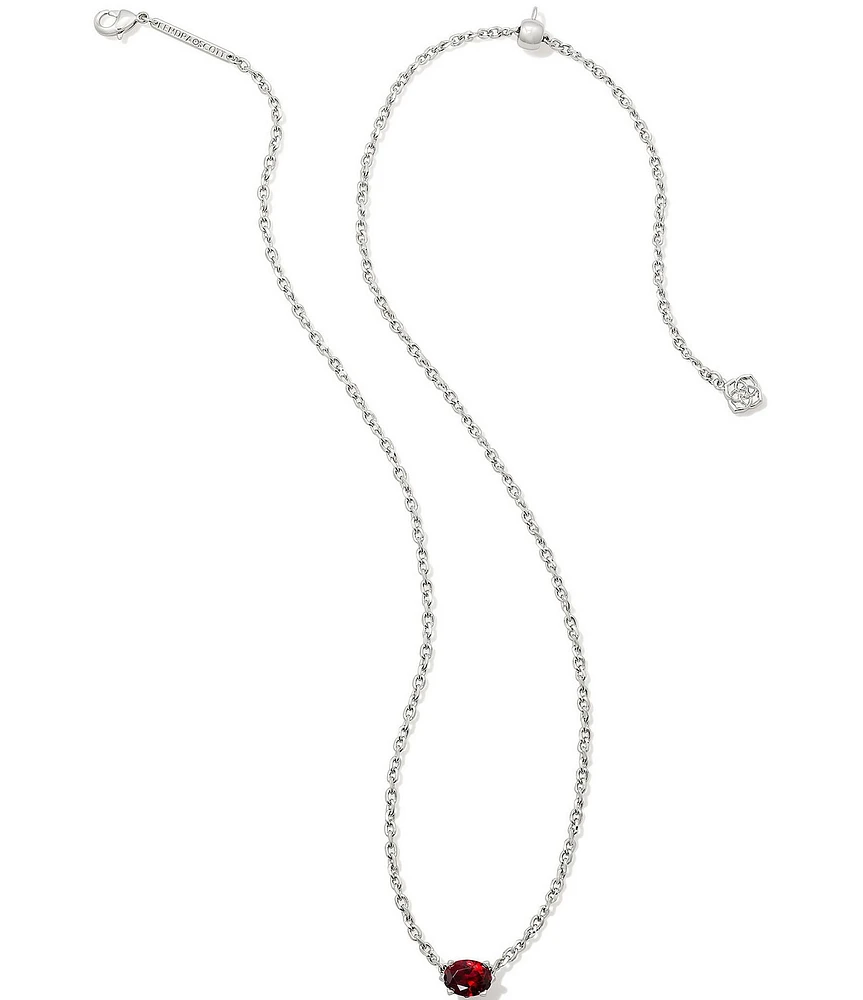Kendra Scott Cailin Crystal Silver Short Pendant Necklace