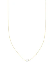 Kendra Scott Cathleen 14K Yellow Gold Short Pearl Pendant Necklace