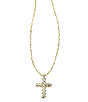 Kendra Scott Cross Crystal Short Pendant Necklace