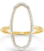 Kendra Scott Dani 14k Yellow Gold Crystal Open Ring