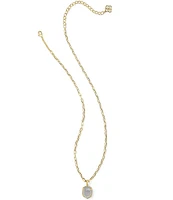 Kendra Scott Daphne Pave Frame Gold Short Pendant Necklace