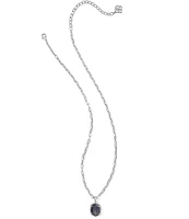 Kendra Scott Daphne Pave Frame Silver Short Pendant Necklace