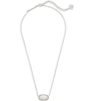 Kendra Scott Elisa Silver Opal Pendant Necklace