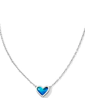 Kendra Scott Framed Ari Heart Opal Short Pendant Necklace