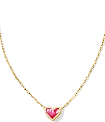 Kendra Scott Framed Ari Heart Gold Short Pendant Necklace