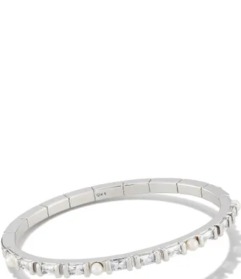 Kendra Scott Gracie Crystal Pearl Bangle Bracelet