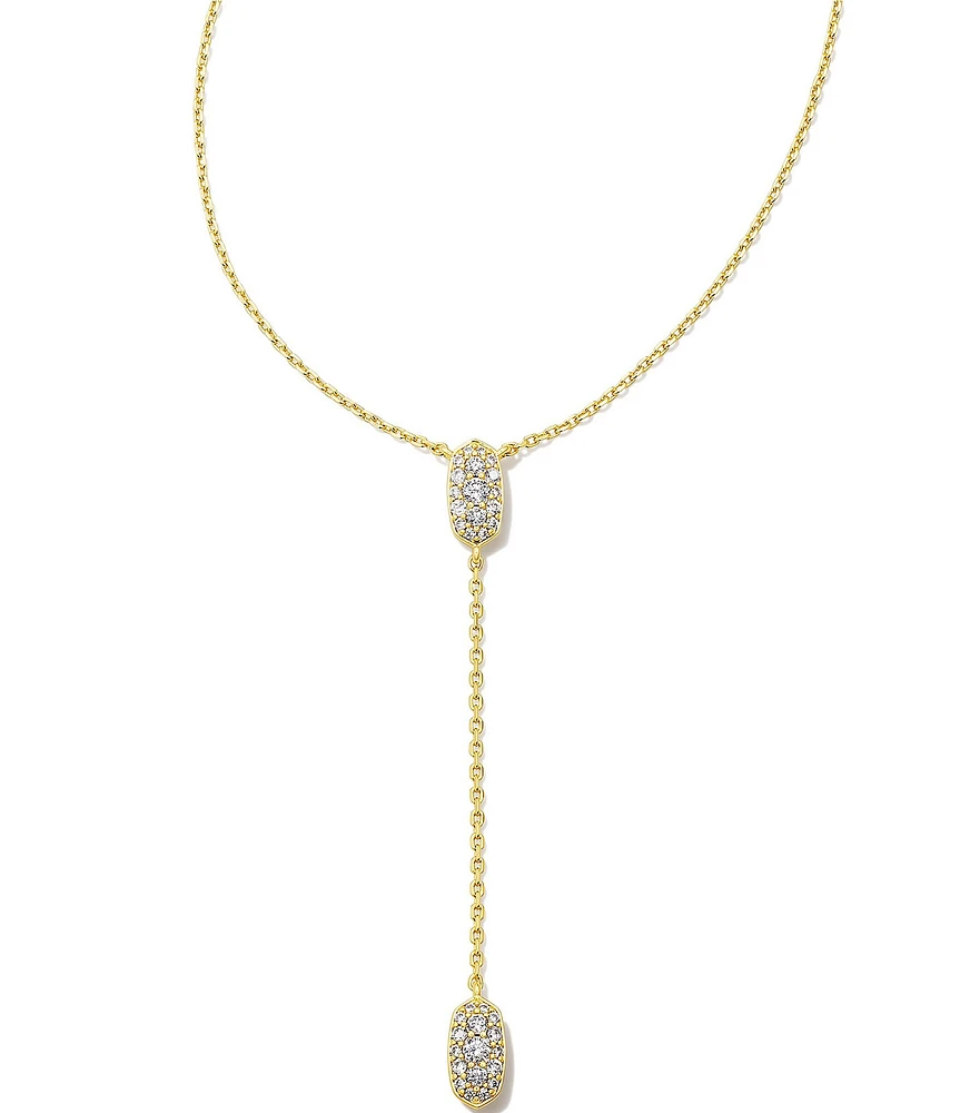 Kendra Scott Crystal Grayson Pave Y Necklace