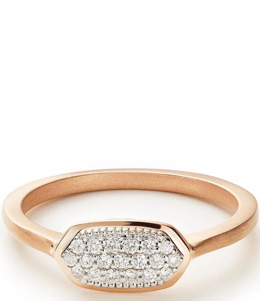 Kendra Scott Isa Pave 14K Gold Diamond Ring