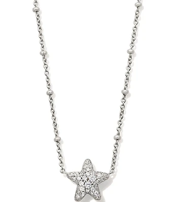 Kendra Scott Jae Star Crystal Pave Short Pendant Necklace