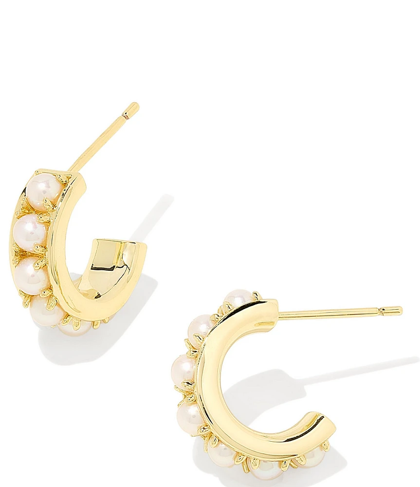 Kendra Scott Krista Pearl Huggie Hoop Earrings