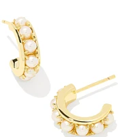 Kendra Scott Krista Pearl Huggie Hoop Earrings