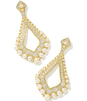 Kendra Scott Krista Rhinestone and Pearl Chandelier Earrings