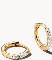 Kendra Scott Mila 14K Gold Crystal Huggie Hoop Earrings