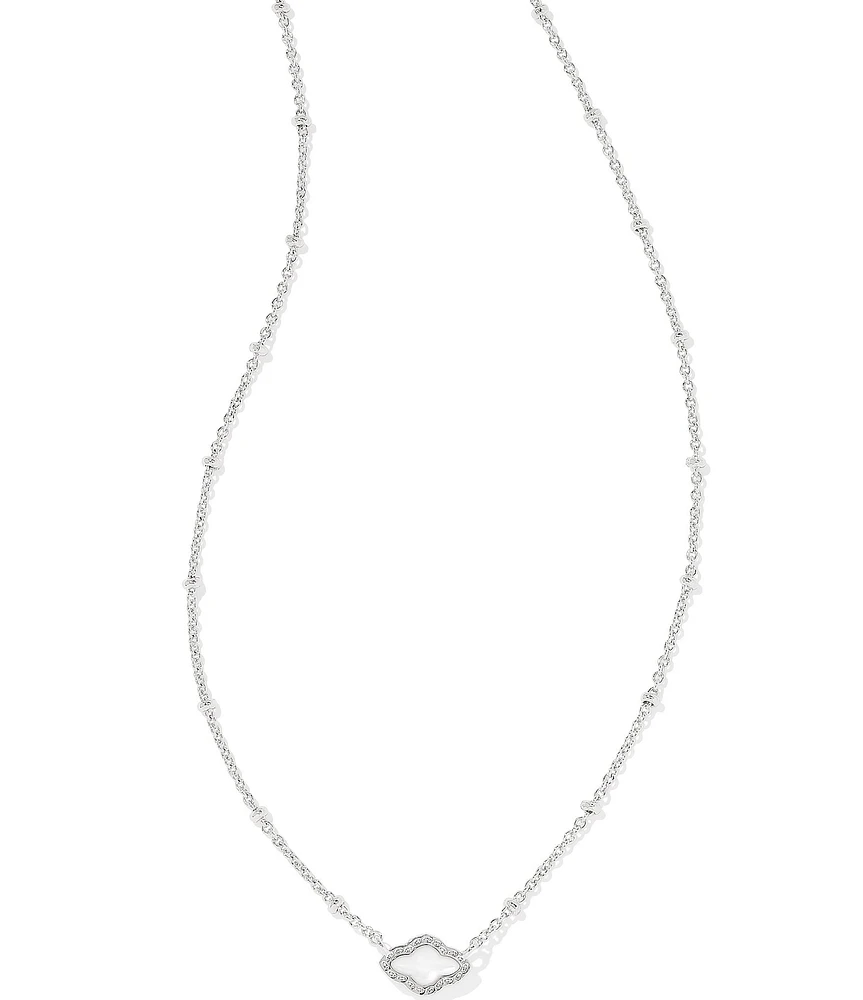 Kendra Scott Mini Abbie Silver Satellite Short Pendant Necklace