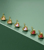 Kendra Scott Mini Ari Heart Gold Stud Earrings