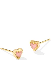 Kendra Scott Mini Ari Heart Gold Stud Earrings