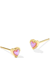 Kendra Scott Mini Ari Heart Gold Stud Earrings