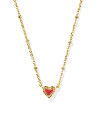 Kendra Scott Mini Ari Heart Satellite Short Pendant Necklace