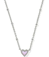 Kendra Scott Mini Ari Heart Satellite Short Pendant Necklace