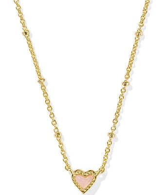 Kendra Scott Mini Ari Heart Satellite Short Pendant Necklace