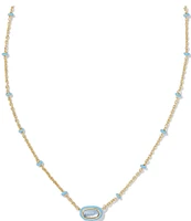 Kendra Scott Mini Elisa Enamel Framed Short Pendant Necklace