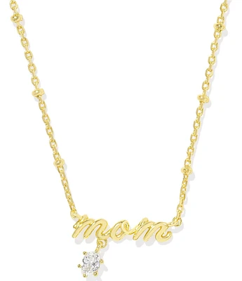 Kendra Scott Mom Crystal Short Pendant Necklace
