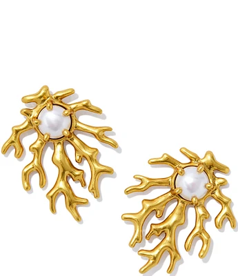 Kendra Scott Shea Pearl Statement Stud Earrings