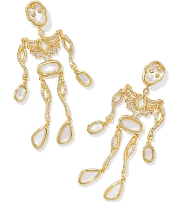 Kendra Scott Skeleton Statement Convertible Stud Chandelier Earrings