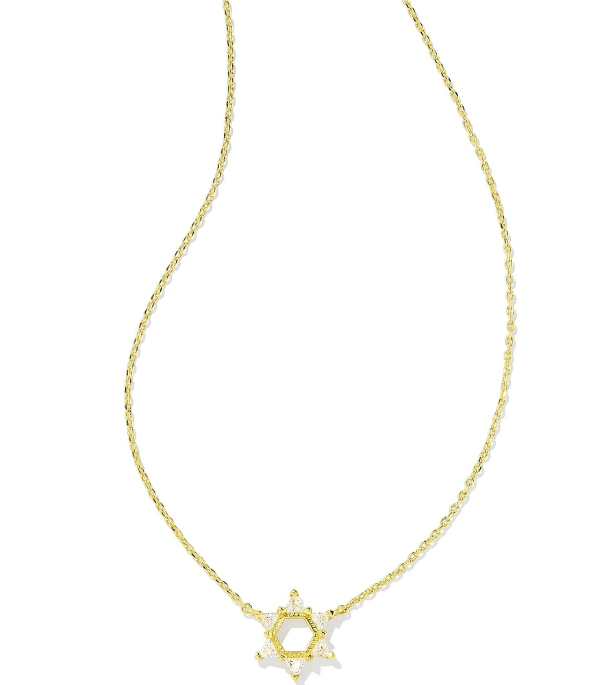 Kendra Scott Star Of David Crystal Short Pendant Necklace