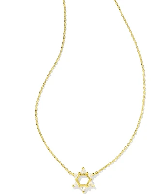 Kendra Scott Star Of David Crystal Short Pendant Necklace