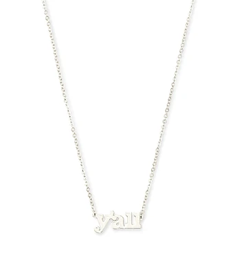 Kendra Scott Y'all Short Pendant Necklace