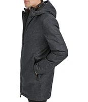 Kenneth Cole New York Water Resistant Coat with Quilted Bib