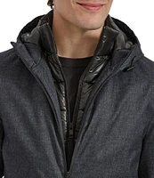 Kenneth Cole New York Water Resistant Coat with Quilted Bib