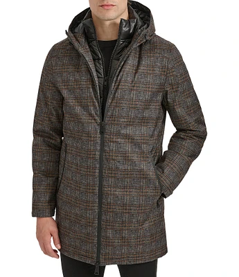 Kenneth Cole New York Water Resistant Coat with Quilted Bib