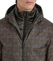 Kenneth Cole New York Water Resistant Coat with Quilted Bib