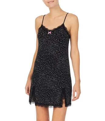 Kensie Dot-Print Knit Chemise