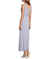 Kensie Stretch Cowl Neckline Sleeveless Maxi Dress