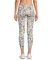 Kinesis High Rise Omega Print 7/8 Moisture Wicking Leggings