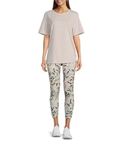 Kinesis High Rise Omega Print 7/8 Moisture Wicking Leggings