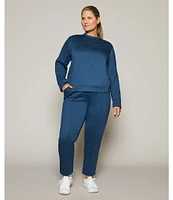 Kinesis Plus Size Long Sleeve Back Pleat Pullover