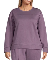 Kinesis Plus Size Long Sleeve Back Pleat Pullover