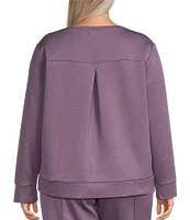 Kinesis Plus Size Long Sleeve Back Pleat Pullover