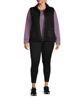 Kinesis Plus Size Long Sleeve Back Pleat Pullover