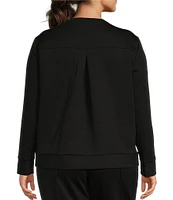 Kinesis Plus Size Long Sleeve Back Pleat Pullover