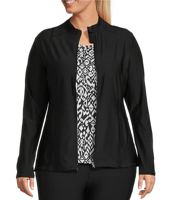 Kinesis Plus Size Performance Zip Front Long Sleeve Jacket